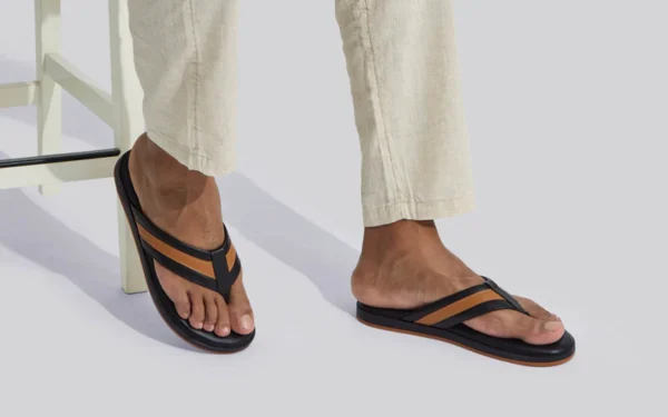 Indo-Western Flips : Black-Tan - Image 4