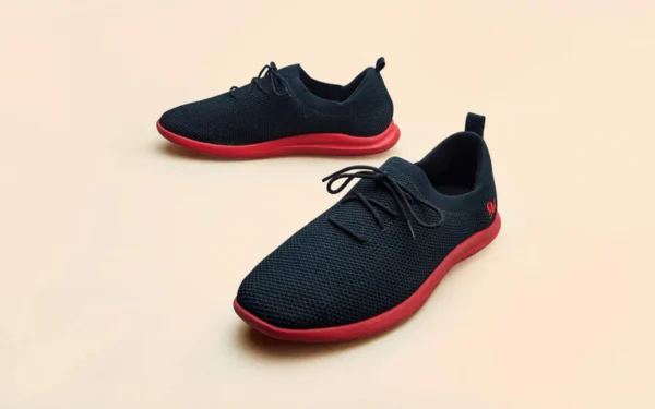 ReLive Knit Sneakers : Hale Black / Red Sole - Image 2