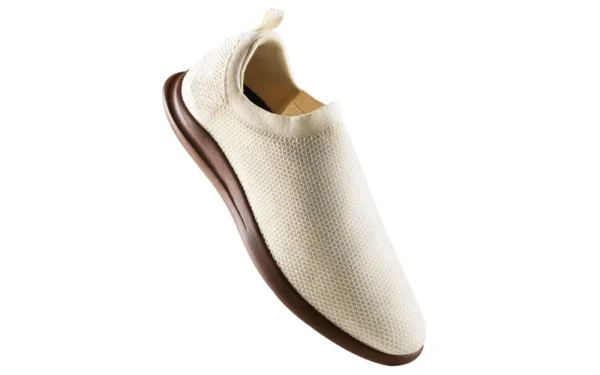 ReLive Knit Slip Ons : Tusk Ivory / Brown Sole - Image 2