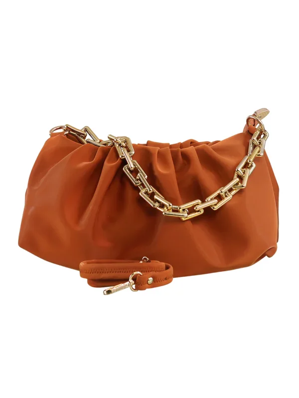 Tan Leatherette (Pu) Regular Handbag - Image 2
