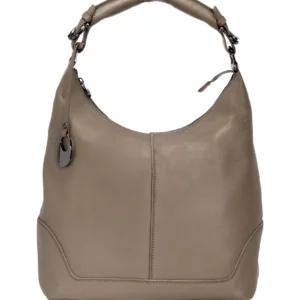 Grey Leather Handbag