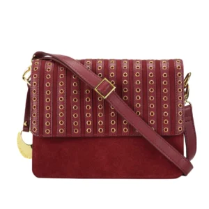 Maroon Leather Sling Bag