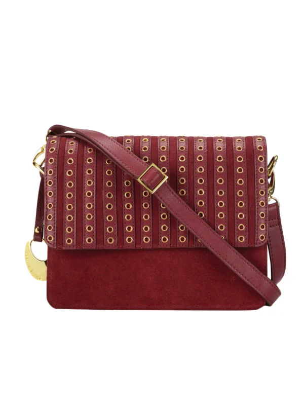 Maroon Leather Sling Bag